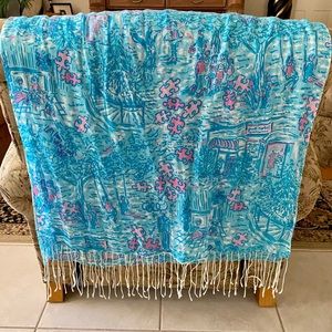 HTF Lilly Pulitzer Winston’s Wish Murfee Scarf EUC